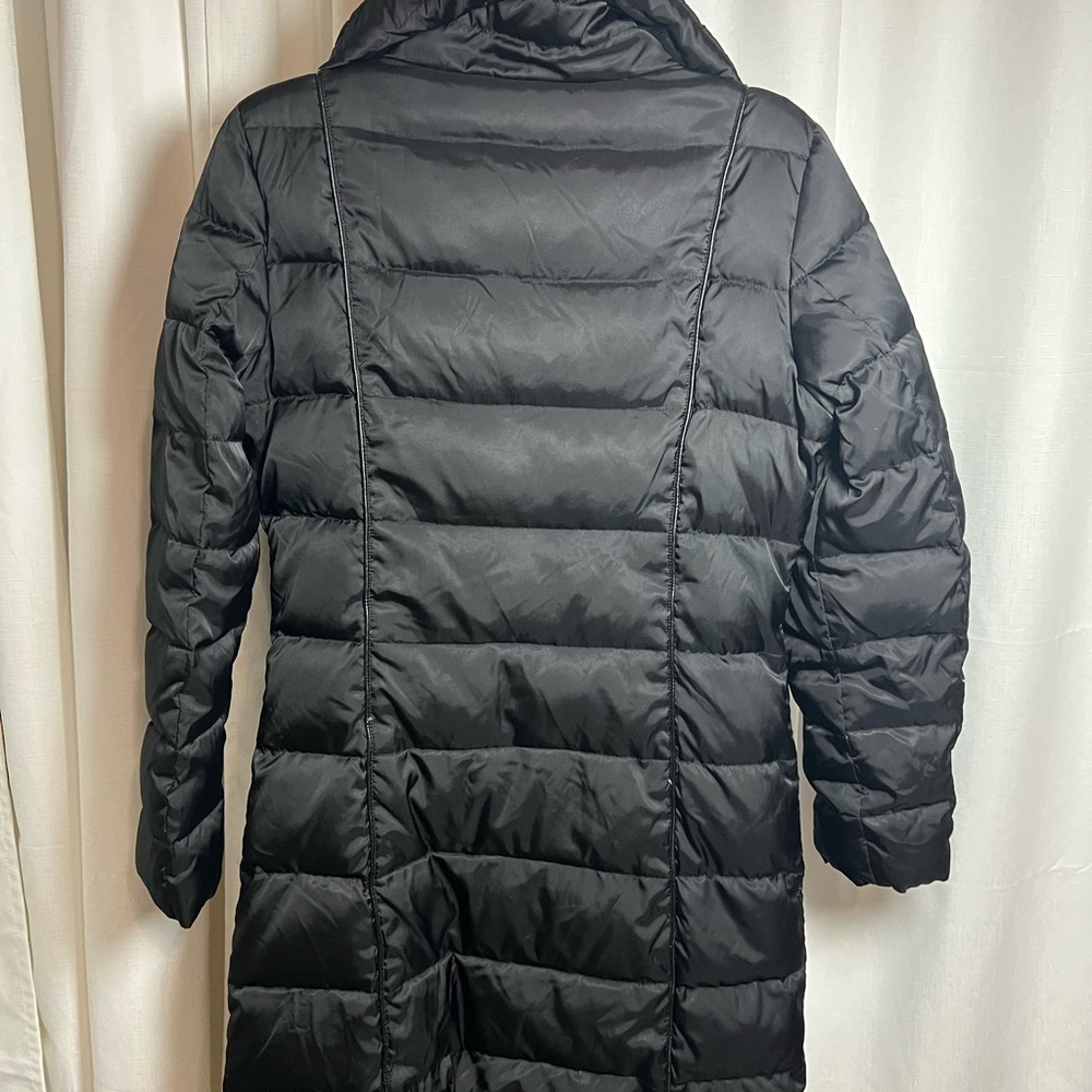 Nautica Black Quilted Puffer Jacket Mid-Length - Picture 3 of 3